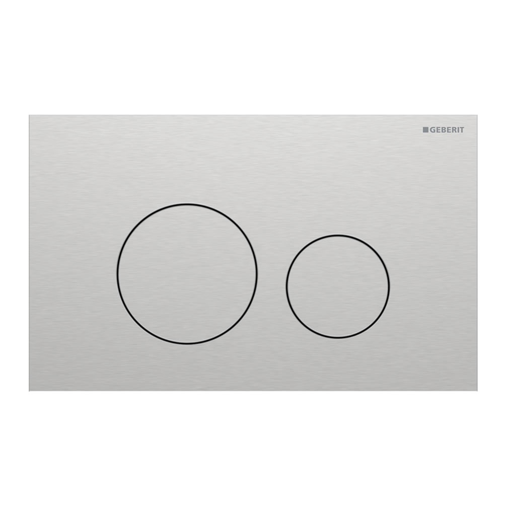 Cutout image of Geberit Sigma40 Round Stainless Steel Dual Flush Plate
